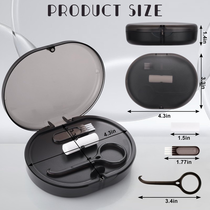 LONGMON New Double-layer Retainer Storage Case with Belt Chewing,Removal Tool,Cleaning