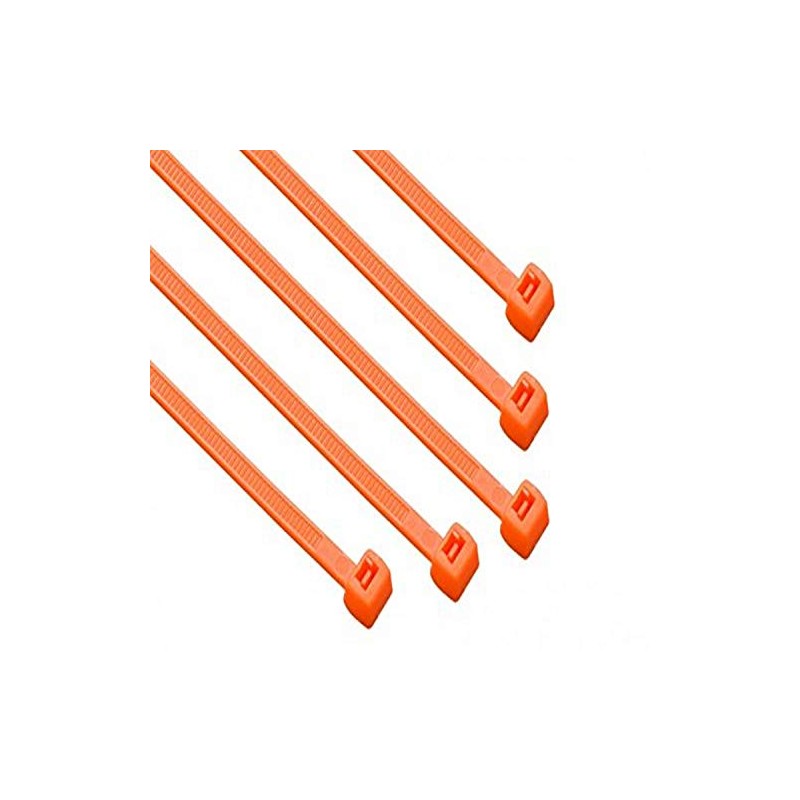South Main Hardware 848147 8-in 100-Pack, 75-lb, Hi-Vis Orange, Standard