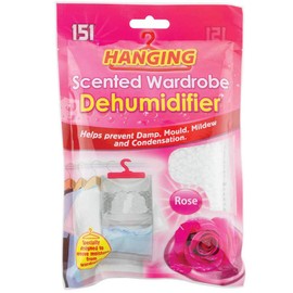 Scented Hanging Wardrobe Dehumidifier Damp Mould Condensation Control (Rose)