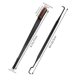 Tiardey 7Pcs Mini Wire Brush & Pick Kit, Double Ended Brass Copper Nylon Steel Brush and Ploymer Metal Picks for Cleaning Welding Slag and Rust