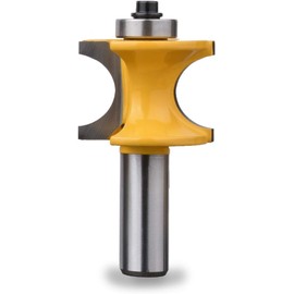 HOHXEN 1/2'' Shank Bullnose Router Bit,3/4'' Dia Half Round Blade,for Wood Milling Cutter Flooring Wood Working Tools