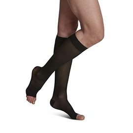 SIGVARIS Women’s Style Sheer 780 Open Toe Calf-High Socks 20-30mmHg