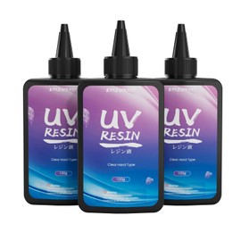 EPRESINART Resin Liquid, Large Capacity, 12.7 oz (360 g), UV Resin Liquid, Hard, Highly Transparent, Not Easy to Yellowing, Fast Cure, Non-Toxic, VOC Free, Low Viscosity, Refill, Beginners, UV Resin