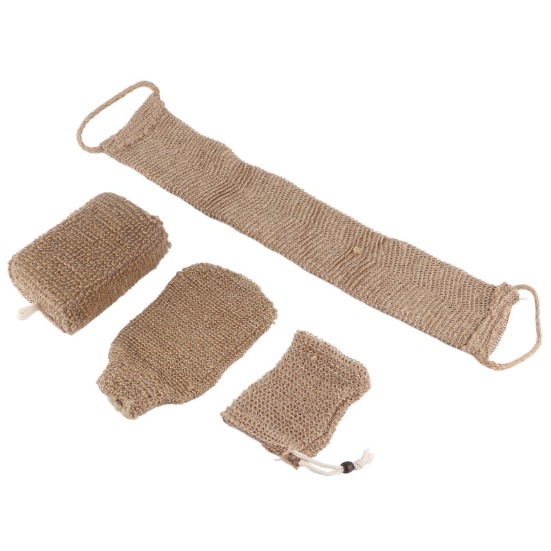 Exfoliating Jute Back Scrubber Concave Convex Surface Gift Package Jute