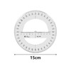 2 PCS 360 Full Circle Protractor, 15cm Plastic Math Measuring