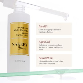 Nakery Collagen Peptide Serum for Women - Rapid Lift Face Serums for Anti Aging Face Tightening and Lifting - Multi Peptides Collagen Serum for Face & Crepey Skin to Firm Wrinkles & Sagging Skin