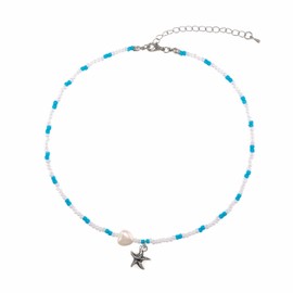 Lameybrt Cowrie shell Surfer Necklaces Beach Handmade Choker Hawaiian Summer Conch Necklace for Women (Shell KL04)