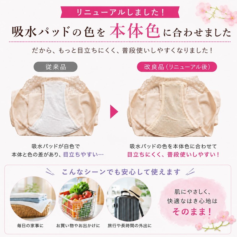 [Applause] Women's Waist Gusset Incontinence Shorts, Set of 2, Urine
