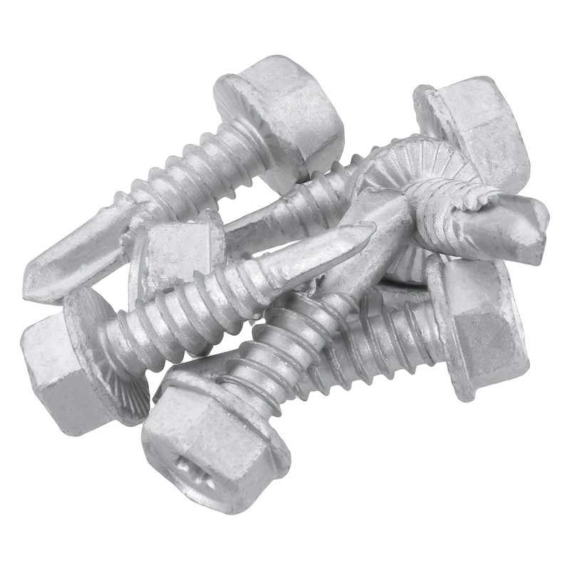 Hex Drilling Screw SW10+TX25 Zinc Filled Coating Underhead Locking Tooth,
