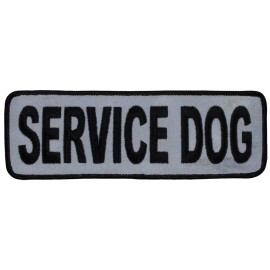 Patchtown HIGH VISIBILITY - SERVICE DOG -(L25) Reflective Hook & Loop Patch (2"x6") 69166