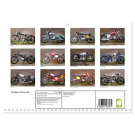 Vintage motorcycle (Monthly Wall Calendar 2026 16.5" x 23.4" (open)), CALVENDO 14 Month Calendar