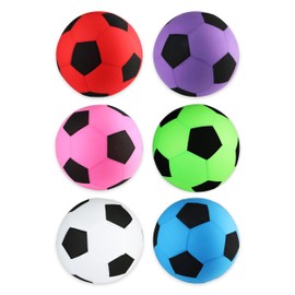 HENBRANDT 6 x Mega Football 45cm - 6 Assorted Colours - Large Outdoor Sports Toy, Inflatable Beach Ball, Kids Football, Garden Party Accessories