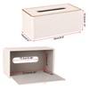 BTSKY Household Rectangular Linen Tissue Box with Decorative Gold Line