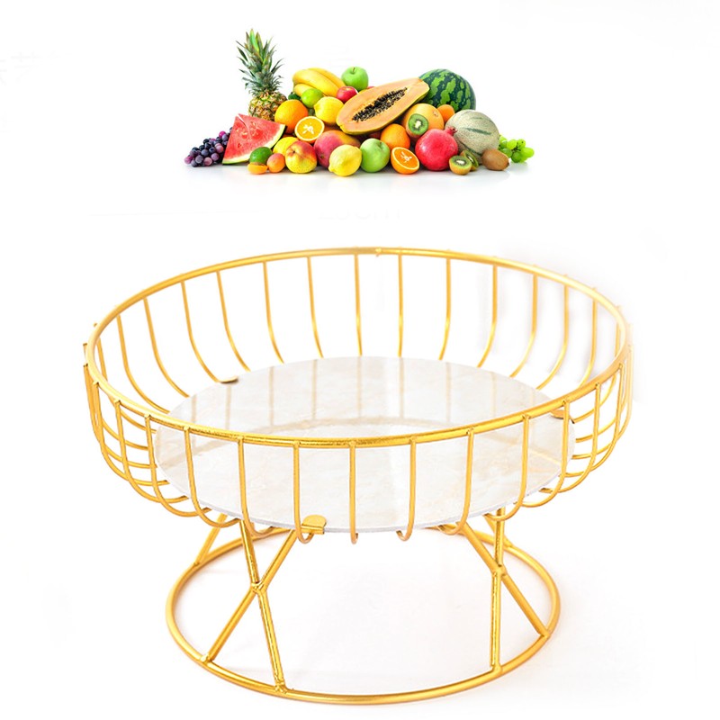 Countertop Fruit Bowl Multi Purpose Large Capacity Metal Wire Basket