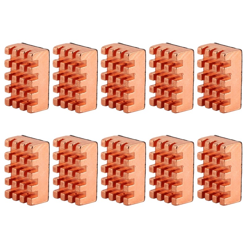 10pcs P15x5x10 Brass Heatsink with Thermal Adhesive Tape CPU Heat