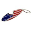 Westmon Works USA Surfboard Keychain Patriotic Metal Board with Shark