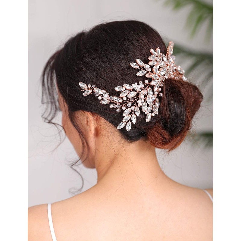 Denifery - Peine para el pelo de novia con brillantes