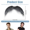 Glue-On Moustache Fake Beard Moustache for Halloween Grey