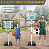 DWVO Basketball Hoop, Portable Basketball Hoop Outdoor, 4.1-5.7ft Pool Basketball