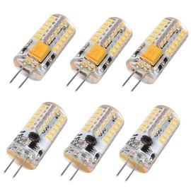 Welitesim 6pcs LED Bulb Bi-Pin Base Lights 3W AC/DC 12V Warm White 3000K G4 Bulb for Outdoor Lighting Deck Stair Step Path Paver Lights Landscape Bulbs.