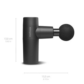 medisana MG 150 Mini Massage Gun with 6 Massage Heads and 5 Vibration Levels, Self-Massage for Shoulder, Chest, Back and Other Body Areas with LED Indicator Light and Storage Bag