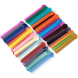 Orthodontic Elastic Bands in Multiple Colors 1040 Count - High Elasticity Ligatures for Orthodontics and Oral Care