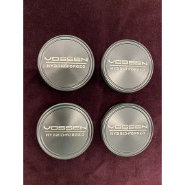 Vossen 4 SMALL Vossen Wheels HF Caps. Aluminum Caps in Tinted Matte Gunmetal *SG*