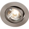 Knightsbridge IP20 230V/12V GU10/MR16 Brushed Chrome Recessed Tilt Twist &