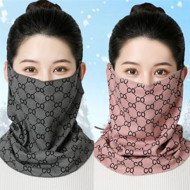 Multi-functional Winter Scarf for Women: Warm, Windproof Neck Gaiter & Ear Mask for Autumn/Winter Riding (One Size) Multi-purpose Scarf (Dark Gray) 30ea