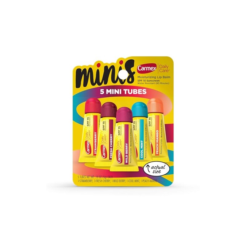 Carmex Daily Care Surtido Mini Tubos - 0.18 oz, 5