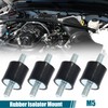 A ABSOPRO Pack of 4 M5 anti-vibration rubber insulator brackets,