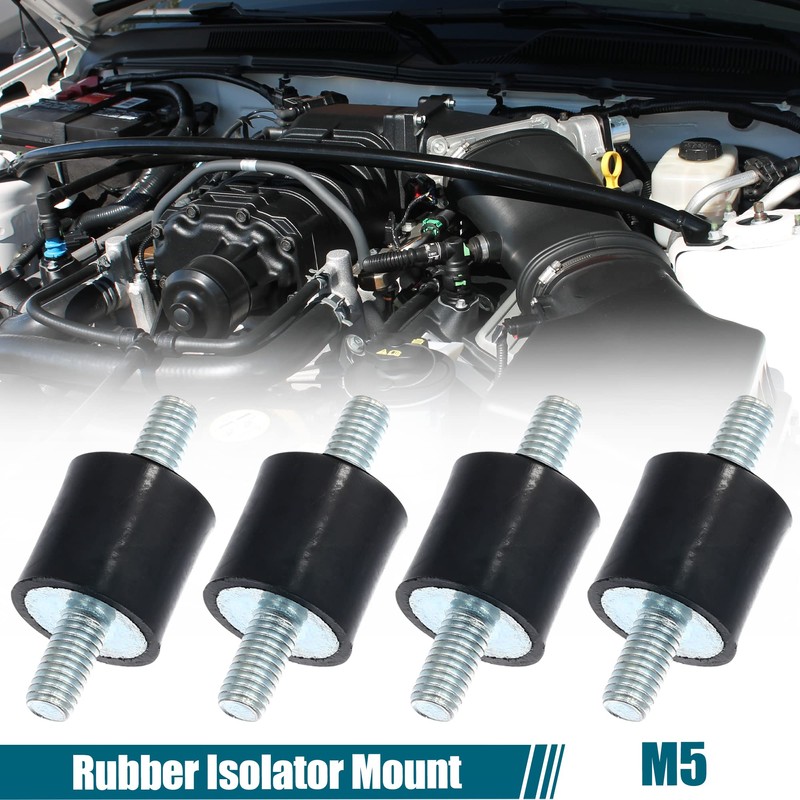 A ABSOPRO Pack of 4 M5 anti-vibration rubber insulator brackets,