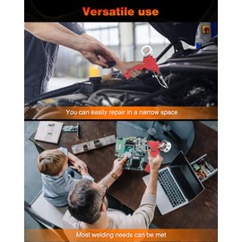 Soldering Iron Kit 6 in 1, 60W 110V Professional Automatic Soldering Gun, Handheld Solder Gun Kit with Desoldering Pump, Tweezers, Lead-Free Solder Wire, for Electrician Circuit Board Repair