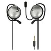 Sony Ear Clip On Headphones | Microphone for Chat Phone & Gaming | Universal 3.5mm Connector Jack | Black/Silver