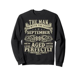 September 1995 30th Birthday Gifts For Men 30 Year Old Bday Sweatshirt