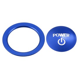 INFINAUTO Engine Start Stop Button Cover for Toyota Ignition Button Trim Stop Start Switch Sticker Aluminum Alloy Blue 1 Set