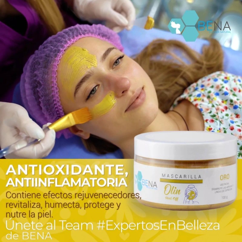 BENA Mascarilla Facial Olin Peel Off Oro Antioxidante Zinc Bena