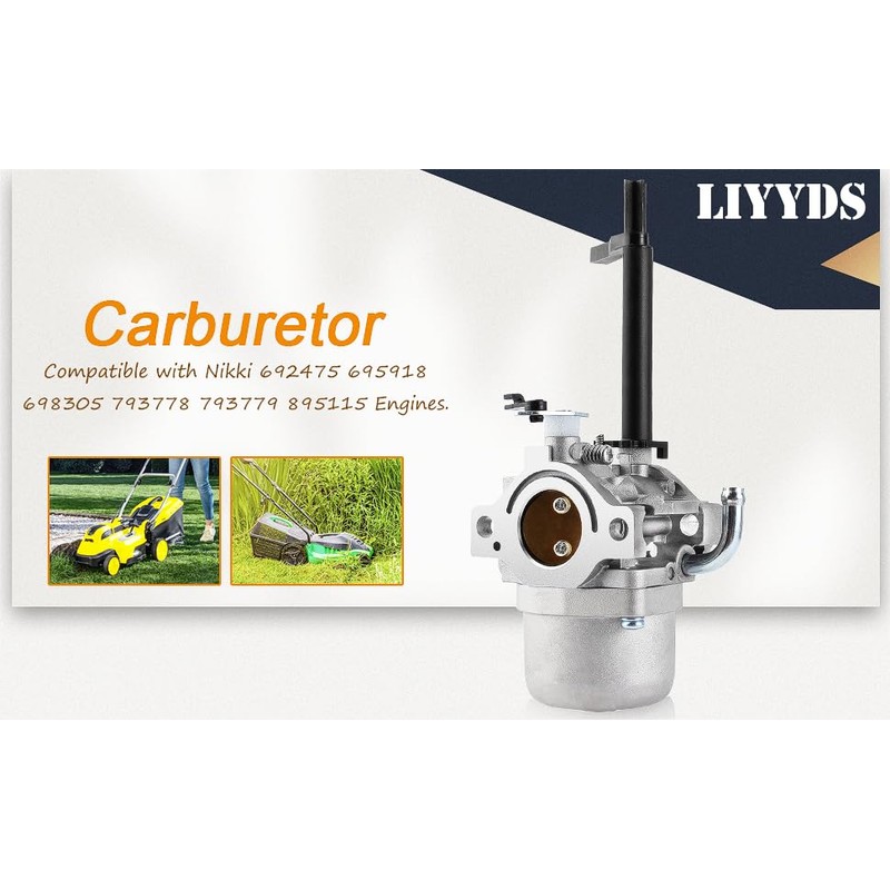 LIYYDS Carburetor compatible with Nikki 692475 695918 698305 793778 793779