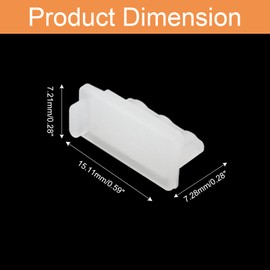 Jiozermi 20 Pcs Transparent Silicone USB A Female Anti Dust Plug Protector Stopper USB Port Cap Cover USB Port Plug Cover Cap Dustproof Cap for Desktop PC Laptops