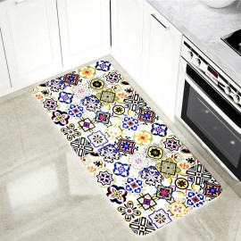 Modern Novelty PVC Non-Slip Washable Absorbent Kitchen Mats Thick Foam Backing for Floor Laundry Room & Hallwaysize: 31.5'*19.7', color: Red