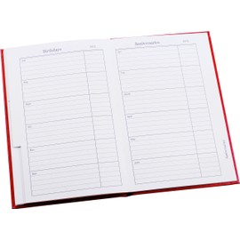 Esposti Large Address and Record Book - Vinyl Padded Cover - Gold Letters - 3 Step Index for Christmas Card List Birthdays and Anniversaries - Black - 135 x 195mm