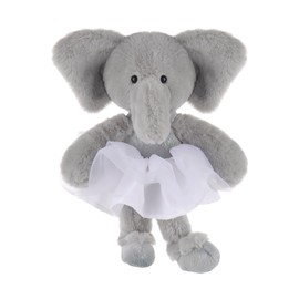 Apricot Lamb Ballet Elephant Stuffed Animals for Kids, Soft Cute Plush Toys for Baby Girl and Boy, Fluffy Ballet Elephant 7.9 Inches
