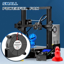 WDERAIR 50mm 5015 Blower 24V Dual Ball Bearing 1000mm/39in Cable for 3D Printer Cooling Fan and Turbine Turbo Brushless Blower(Pack of 2Pcs)