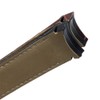 22mm 23mm 24mm Genuine Leather Curved End Watch Band Strap