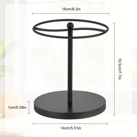 Dulynva 360 Rotating Glasses Stand for Multiple Glasses Stand Glasses Holder Sunglasses Holder Storage Sunglasses Organiser Display for Table, Dresser, Desk (Black)