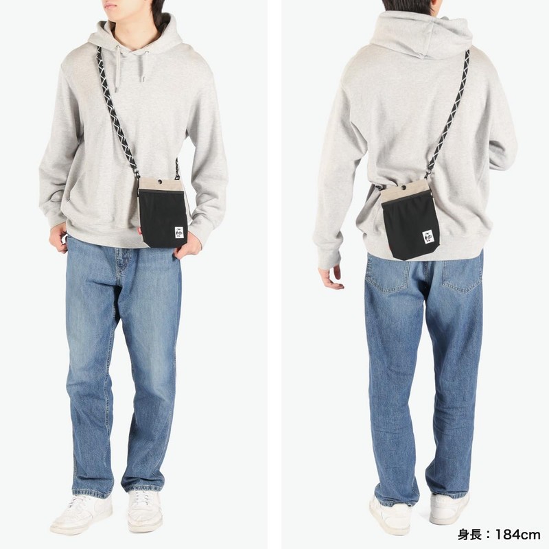 Chums Recycle Mesh Pocket Shoulder Bag, Pink