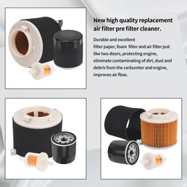 LCGLY Air Filter 11029-1004 & Oil Filter 49065-2057 49065-2062 & Fuel Filter 49019-0027 691035 Compatible with Kawasaki Mule 500 520 550 600 610 2500 2510 2520 KAF400A KAF400 KAF300 KAF300A KAF620A