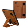 kwmobile Foldable PU Leather Cover and Stand for eReader Compatible with Kobo Clara 2E / Tolino Shine 4 Case - Light Brown
