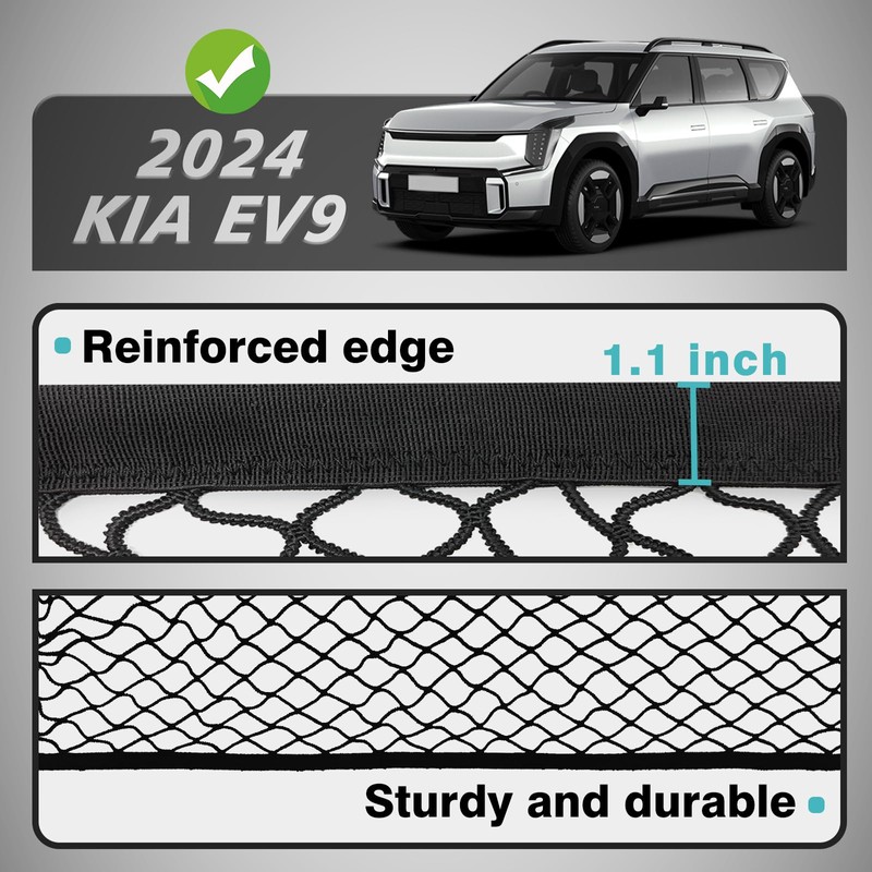 BestEvMod Cargo Envelope Style Mesh Net Compatible with Kia EV9