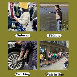 Adjustable Wearable Invisible Chair - Portable Leg Ergonomics Lightweight Seat, Chairless Exoskeleton for Humans, Bear Up to 150kg (Black)